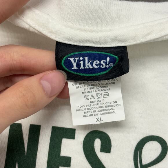 Vintage 90s Yikes! Barnes & Noble College Booksellers White Mens XL Promo Tee - Picture 4 of 7